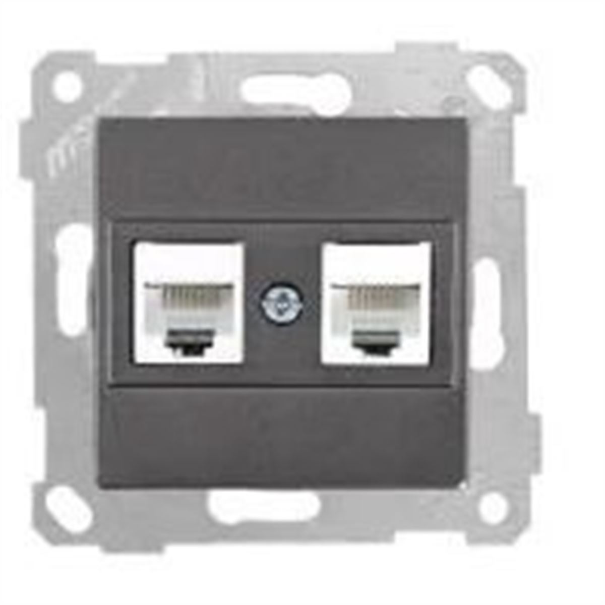 RİTA MEK TUŞ DATA PRİZİ 2*RJ45 (CAT6) ANTRASİT 1